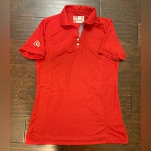 Women’s Oobe Chick Fil A Red Employee Polo Shirt - Size Small